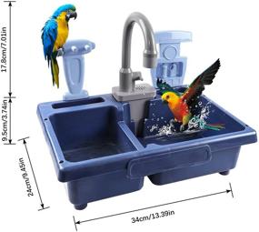 img 3 attached to 🦜 Interactive Parrot Bathtub Pretend Play Kitchen Sink Toy: SGQCAR Pet Parrots Electric Dishwasher & Bird Bathing Box for Endless Fun!