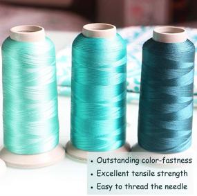 img 2 attached to 🧵 4-Pack Embroidery Thread in Light Cyan Turquoise Teal Polyester - Large Spool, 3608 Yards (3300M) Each - Ideal for Home Embroidery and Sewing Machines - ACRAFT