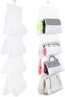 okuna outpost closet storage hanging purse organizer, white mesh (2 pack, 48 x 13.8 inches) logo