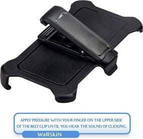 img 1 attached to 📱 WallSkiN Replacement Belt Clip Holster for Galaxy Note 9 - Compatible with Otterbox Defender Case - 2PCS - Protective and Perfect Fit