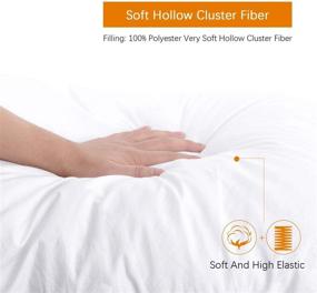 img 2 attached to 🛌 2 Pack Queen Size Pillows for Sleeping - Premium Down Alternative Cooling Hotel Pillow for Neck Pain Relief, Ideal for Side & Back Sleepers with Cotton Cover