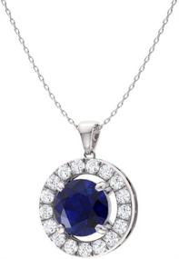 img 3 attached to Diamondere Natural Certified Sapphire Necklace Girls' Jewelry