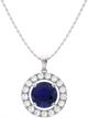 diamondere natural certified sapphire necklace girls' jewelry logo
