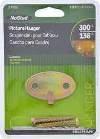 img 1 attached to 🖼️ Hillman 121051: No Stud 300lbs Picture Hanger - Masonry Set for Secure Mounting, Yellow Dichromate