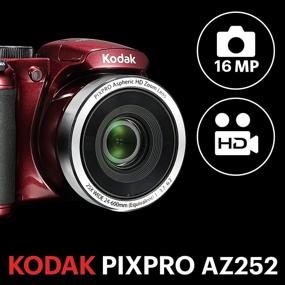 img 3 attached to 📷 Kodak PIXPRO Astro Zoom AZ252-RD: 16MP Digital Camera with 25X Optical Zoom, 3" LCD - Red - Enhanced Photography Experience!