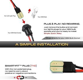 img 1 attached to VIPMOTOZ Светодиодные фонари для автомобильных номеров Ford Escape Edge Mercury Mariner - белый алмазный 6000K, комплект из 2 штук для замены.