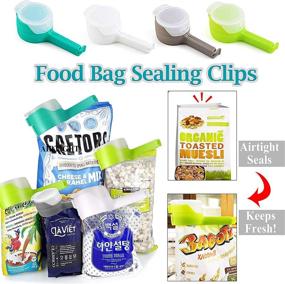 img 3 attached to 🔐 FCOZM Bag Clips for Food: Sealing & Pouring, Kitchen Chip Bag Clips for Storage & Organization