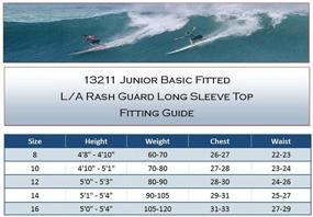 img 1 attached to 👕 Premium Junior Basic Fitted Long Arm Rash Guard by Body Glove Wetsuit Co: Top-Notch Protection and Comfort