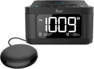 iluv time shaker 6q: fast qi-certified wireless charging alarm clock with vibration shaker, bluetooth speakers, fm radio, and usb charging port logo