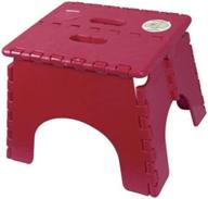 🪑 b&amp;r plastics 101-6burg burgundy ez foldz step stool in vibrant red - convenient and compact logo