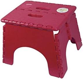 img 3 attached to 🪑 B&amp;R Plastics 101-6BURG Burgundy EZ Foldz Step Stool in Vibrant Red - Convenient and Compact