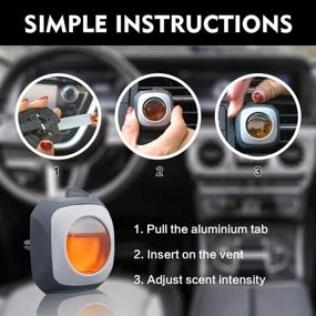 img 3 attached to Revitalize Your Ride with 4SCENT Car Air Fresheners Vent Clip - Ultimate Car Accessories for Men and Women, the Must-Have Essential Car Odor Eliminator! Long-Lasting Fragrance up to 120 Days - 4 Count 4ml Each, New Car Edition