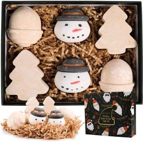 img 4 attached to 🛀 Christmas Bath Bombs for Women Kids Girls, 6 Piece Bubble Bath Fizzies Set by Body & Earth - Handmade Lavender, Vanilla, and Rose Bubble Bath Bombs, Perfect Gift Set for Christmas