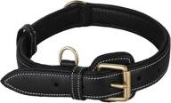 🐾 pawfurever soft & breathable leather dog collar - padded, elegant design, heavy duty - ensures comfort for small, medium, large, and x-large breeds logo