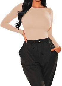 img 3 attached to 👗 Бельевин Слитный комбинезон-боди с рукавом для женщин | Качественная женская одежда в стиле боди