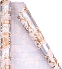 img 3 attached to 🎁 MAYPLUSS Wrapping Paper Mini Roll - 17 inch X 120 inch Per Roll - 3 Pink and Silver Floral Designs - Total of 43.2 sq.ft.