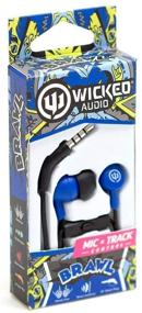 img 1 attached to 🎧 Wicked Audio Brawl Earbud Headphones with Microphone, (Deep Sea)