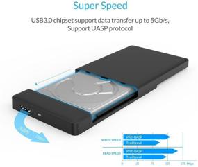 img 3 attached to ⚙️ Secure and Portable ORICO USB 2.5 Enclosure SATA External Drive Enclosure for HDDs and SSDs up to 4TB – Tool Free, UASP Supported, Compatible with PS4, Xbox, Samsung, WD, Seagate – Model 2588B LUE