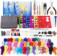 🧵 complete felting kit for beginners - 310pcs, includes felt wool 50 colors, felt molds, high-density foam pad, storage box - ideal for diy craft, animal home projects logo