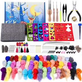 img 4 attached to 🧵 Complete Felting Kit for Beginners - 310pcs, Includes Felt Wool 50 Colors, Felt Molds, High-Density Foam Pad, Storage Box - Ideal for DIY Craft, Animal Home Projects