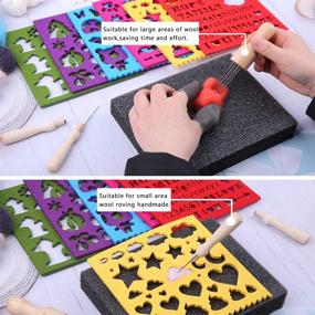 img 2 attached to 🧵 Complete Felting Kit for Beginners - 310pcs, Includes Felt Wool 50 Colors, Felt Molds, High-Density Foam Pad, Storage Box - Ideal for DIY Craft, Animal Home Projects