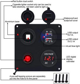 img 3 attached to TURN RAISE Aluminum Voltmeter Motorcycle