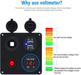 img 1 attached to TURN RAISE Aluminum Voltmeter Motorcycle