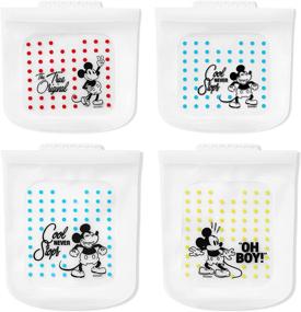 img 4 attached to 🏰 Premium Pyrex Reusable Platinum Grade Silicone Food Storage Bag featuring Disney Mickey Mouse Design