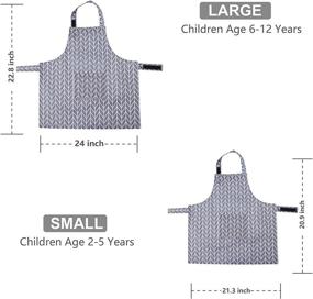 img 3 attached to 👨 WSZCML Kids Aprons: Stylish & Adjustable Chef Aprons for Children
