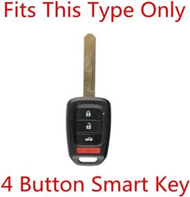 img 1 attached to Силиконовая защитная оболочка для ключа-пульт без ключа Keyless Entry Control Fob Key Case Protector Replacement для Honda Accord Civic MLBHLIK6-1T 35118-T2A-A20 2013 2014 2015.
