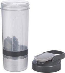 img 3 attached to 🥤 Amazon Basics 20-Ounce Shaker Bottle with Mixer Ball - 2-Pack, Grey