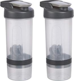 img 4 attached to 🥤 Amazon Basics 20-Ounce Shaker Bottle with Mixer Ball - 2-Pack, Grey