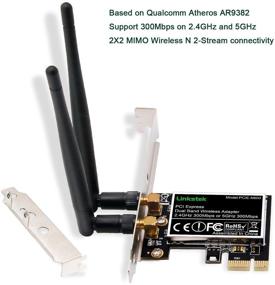 img 3 attached to LinksTek Wireless N 600Mbps PCI-E Wi-Fi Adapter - Dual Band 2.4GHz & 5GHz, 300Mbps Each - Windows 10 8.1 8 7 XP, Server (32/64bit) Compatible