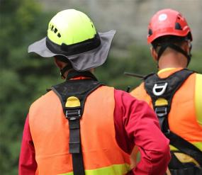 img 1 attached to Climbing Helmet Sun Hat: Ultimate Sun Protection Gear for Rescue Teams, High-Altitude & Construction Workers