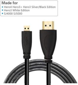 img 2 attached to DFIEER 1.5m High Speed HDMI HD Video Cable for GoPro Hero 7 6 5 4 Fusion Black Silver 3+ 3 and SJCAM SJ4000 SJ5000 - Pack of 1