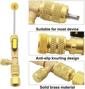 img 2 attached to Набор инструментов для удаления клапана HVAC от NovelBee с двойными 🔧 портами SAE, латунным переходником, 20 шт. клапана и 10 шт. латунных гаек.