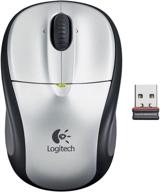 silver logitech m305 wireless mouse logo