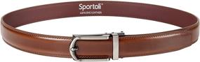 img 1 attached to 👔 Men's Genuine Leather Automatic Ratchet Accessories by Sportoli