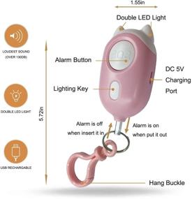 img 2 attached to Pie Personal Security Alarm Pink Rechargeable
