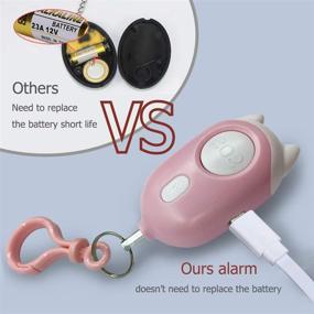 img 1 attached to Pie Personal Security Alarm Pink Rechargeable
