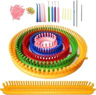 🧶 alimelt long knitting board set - round knitting loom weave kit with craft yarn, diy tool, crochet hooks, knitting needles - ideal for hats, scarves, shawls, sweaters, socks, blankets, and more! logo