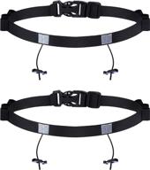 🏅 jovitec race number belt with gel loop pockets - ideal for running, cycling, triathlon, and marathon (black) logo