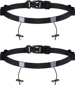 img 4 attached to 🏅 JOVITEC Race Number Belt with Gel Loop Pockets - Ideal for Running, Cycling, Triathlon, and Marathon (Black)