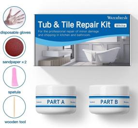 img 3 attached to 🛁 White Tub, Tile, and Shower Repair Kit - Fiberglass and Porcelain Refinishing - Countertop and Bathtub Restoration Kit