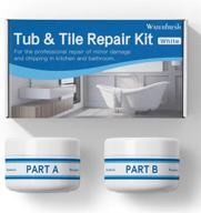 🛁 white tub, tile, and shower repair kit - fiberglass and porcelain refinishing - countertop and bathtub restoration kit логотип