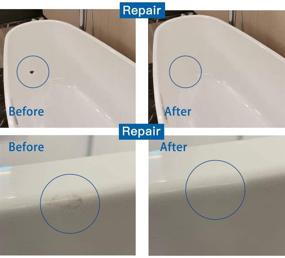 img 1 attached to 🛁 White Tub, Tile, and Shower Repair Kit - Fiberglass and Porcelain Refinishing - Countertop and Bathtub Restoration Kit