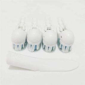 img 1 attached to 🦷 4-Pack Dual Clean Rotating Electric Toothbrush Heads for Braun Oral B Cross Action Power - Sensitive Replacement