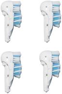 🦷 4-pack dual clean rotating electric toothbrush heads for braun oral b cross action power - sensitive replacement logo