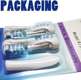 img 3 attached to 🦷 4-Pack Dual Clean Rotating Electric Toothbrush Heads for Braun Oral B Cross Action Power - Sensitive Replacement