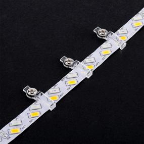 img 2 attached to 200-Pack Transparent LED Strip Light Clips with Screws - Mounting Brackets for 10mm Wide Non-Waterproof 3528 / 5050 LED Light Strips